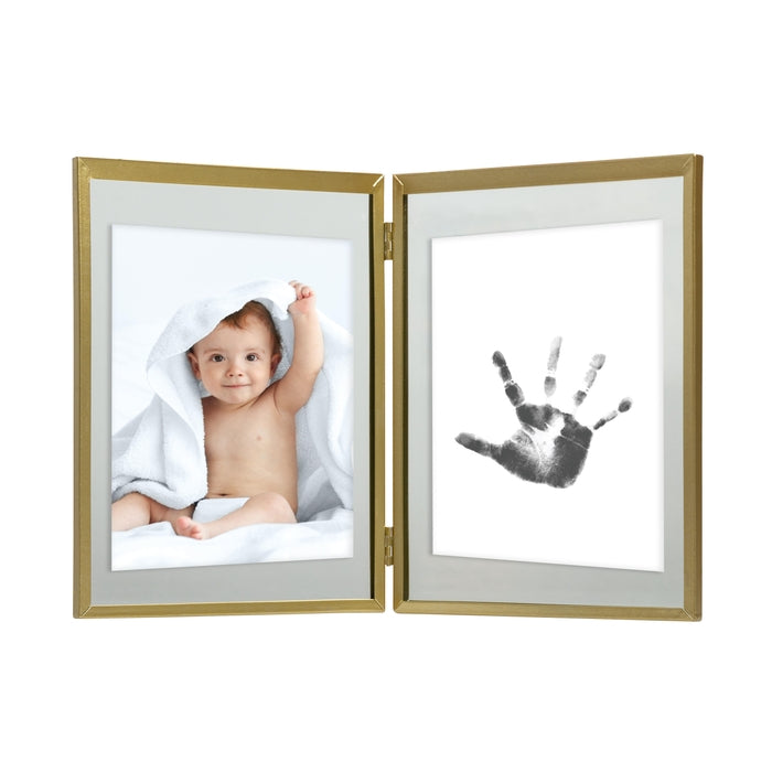 Hand or Footprint Frame and Clean Touch Ink Pad - Gold – Channing Baby & Co.